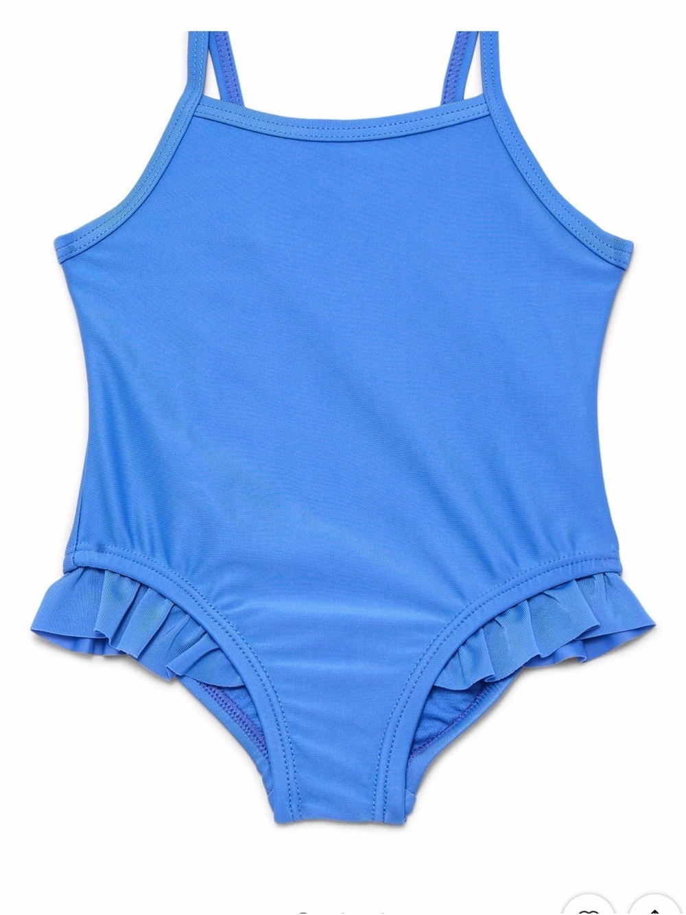 wonder nation Blue Ruffle-Hem One-Piece Swimsuit for Kids